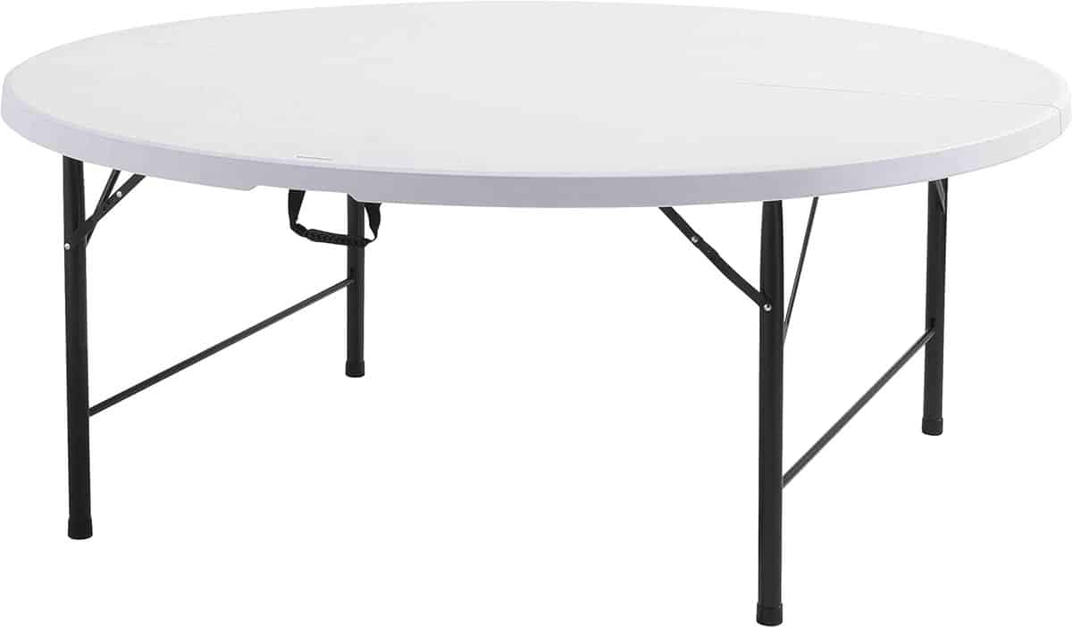 ronde klaptafel feesttafel grote bijeenkomsten inklapbaar kofferformaat