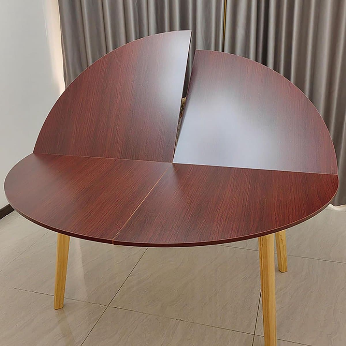 ronde klaptafel houten blad tafel veelzijdig gebruik