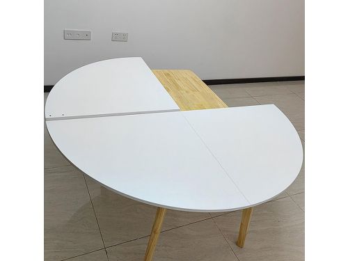 Ronde Klaptafel - Houten Tafelblad - Ruimtebesparend Binnen Buiten