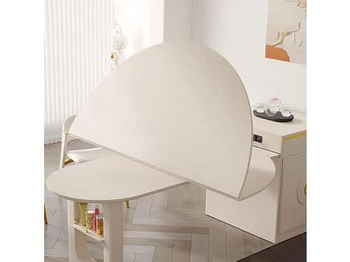 Ronde Klaptafel - Houten Tafelblad - Ruimtebesparend Buiten - Dubbel