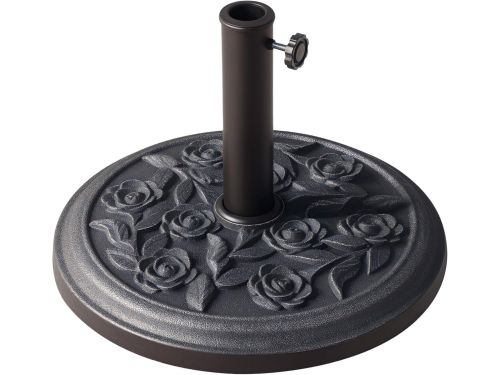 Ronde parasolvoet 9 kg met rozenmotief voor terras en tuin