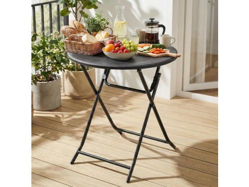 Ronde tuintafel - Klaptafel bijzettafel - Buiten eten - Weerbestendig