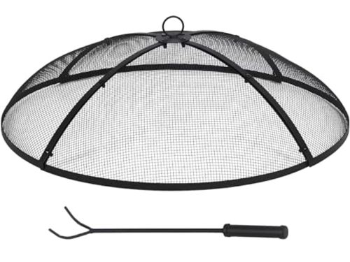Ronde Vuurplaats 30 Inch met Vonkscherm - Opvouwbaar en Zwaar