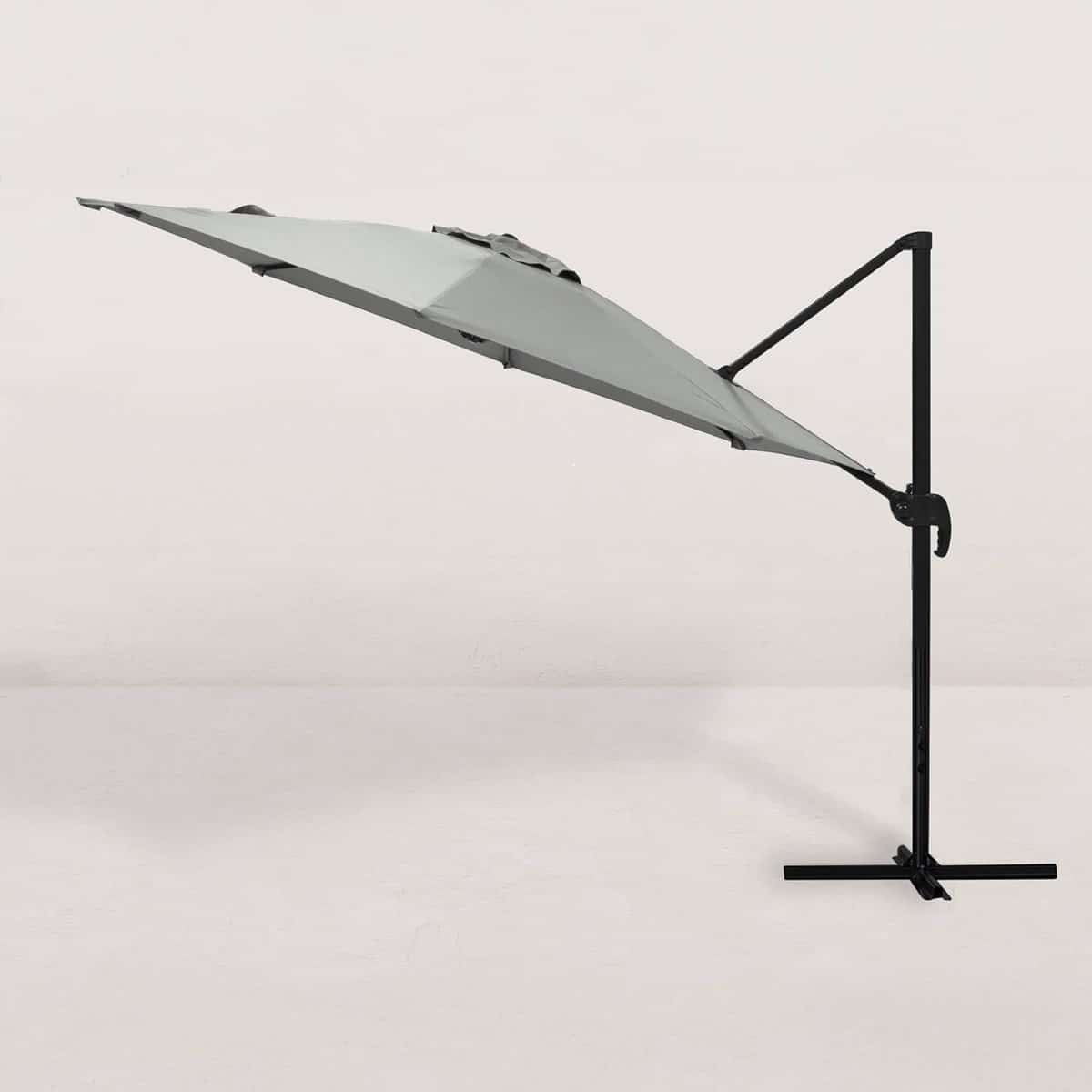 ronde zweefparasol buiten schaduw terras ontspannen 360