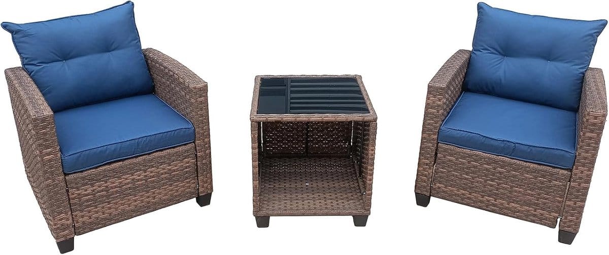 rotan bistroset tuinmeubelset buiten gezellig zitten inclusief