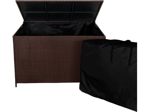 Rotan Tuin Opbergbox Kussenbox 582 L Bruin Grote Rattan Kist