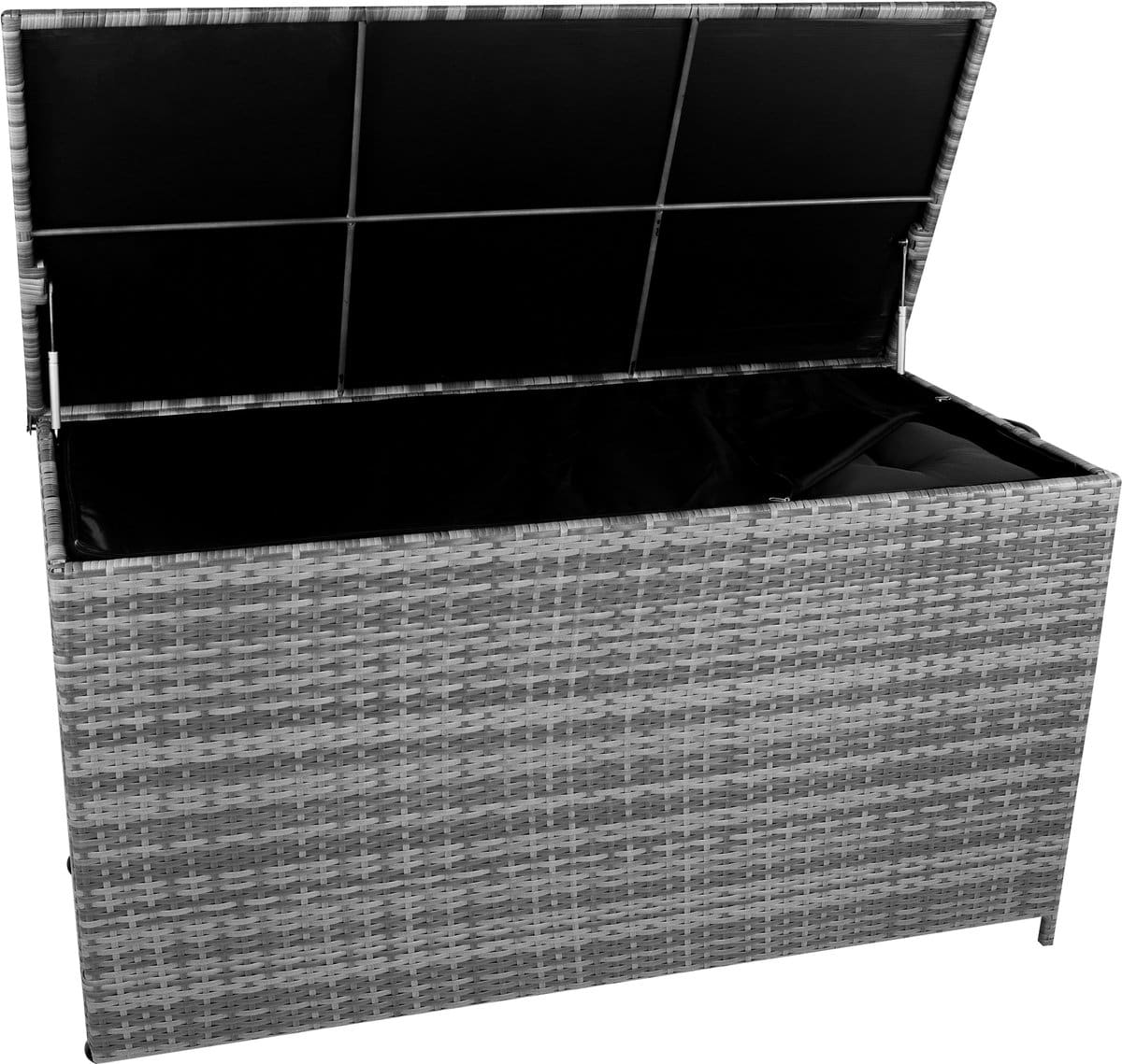 rotan tuin opbergbox kussenbox 700 l grijs grote rattan kist