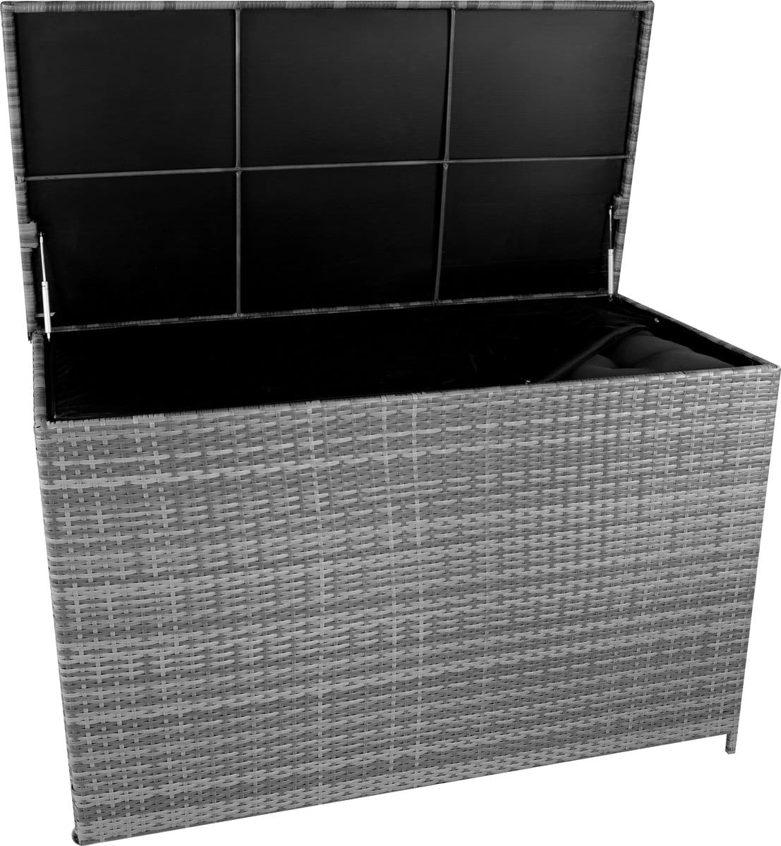 rotan tuin opbergbox kussenbox 996 l grijs grote rattan kist