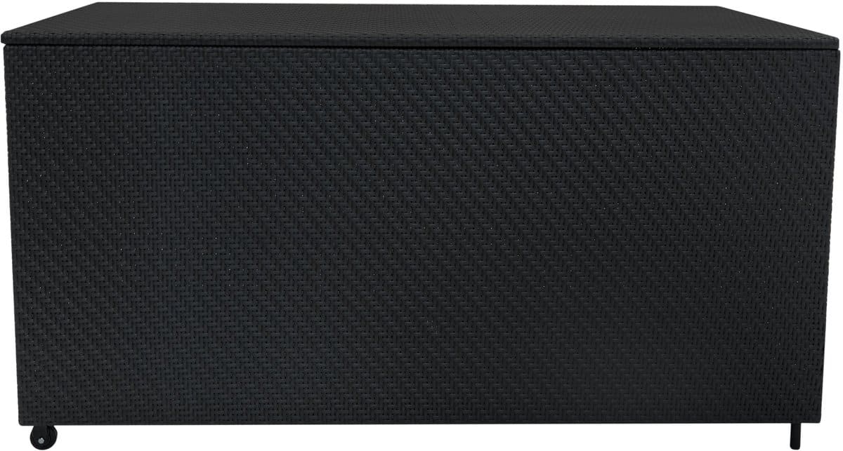 rotan tuin opbergbox zwart groot kussenbox 700l buiten terras