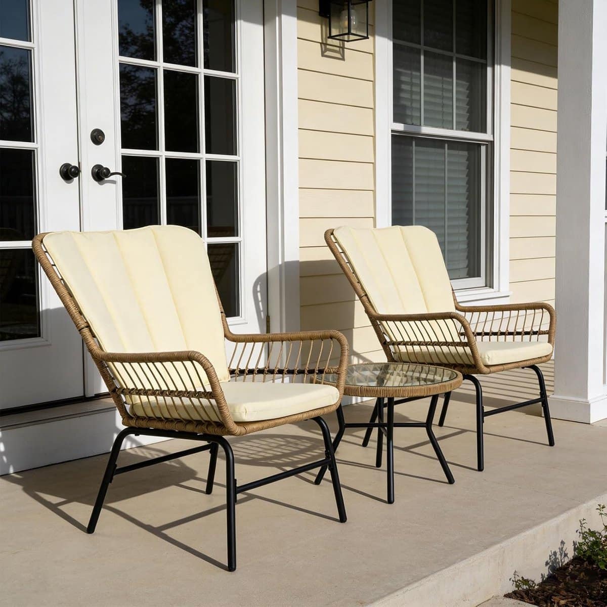 rotan tuinmeubelset 3 delig 82,5 x 67 x 92 cm