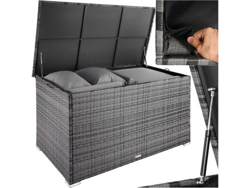 Ruime Tuinopbergbox met Gasveren - 750L Wicker Kussenbox
