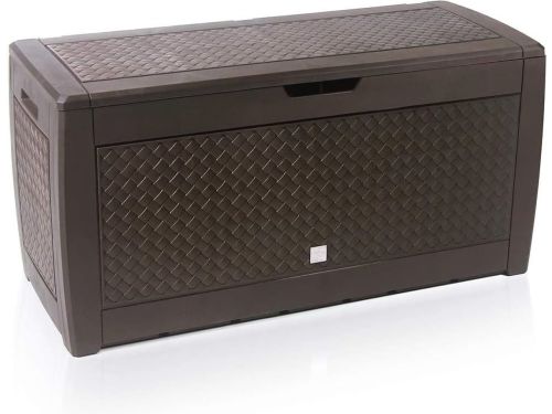 Ruimtebesparende Rotan-look Tuinbox 310 Liter met Wielen en Vergrendeling