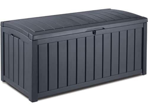 Ruimtesparende kussenbox met houtlook en waterdichte opbergruimte voor de tuin