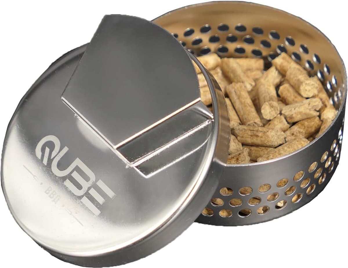 rvs rookoven box voor gas en houtskool barbecue