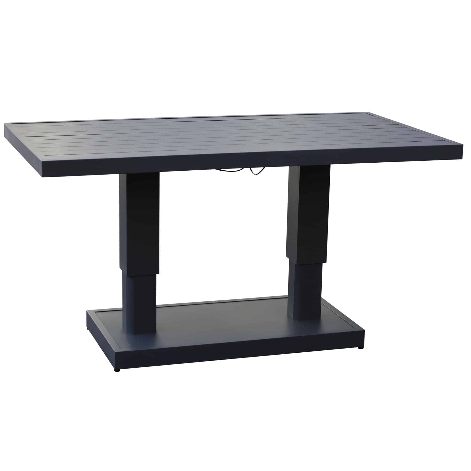 saigon dining tuintafel aluminium antraciet in hoogte verstelbaar 136x72xh51/78 cm