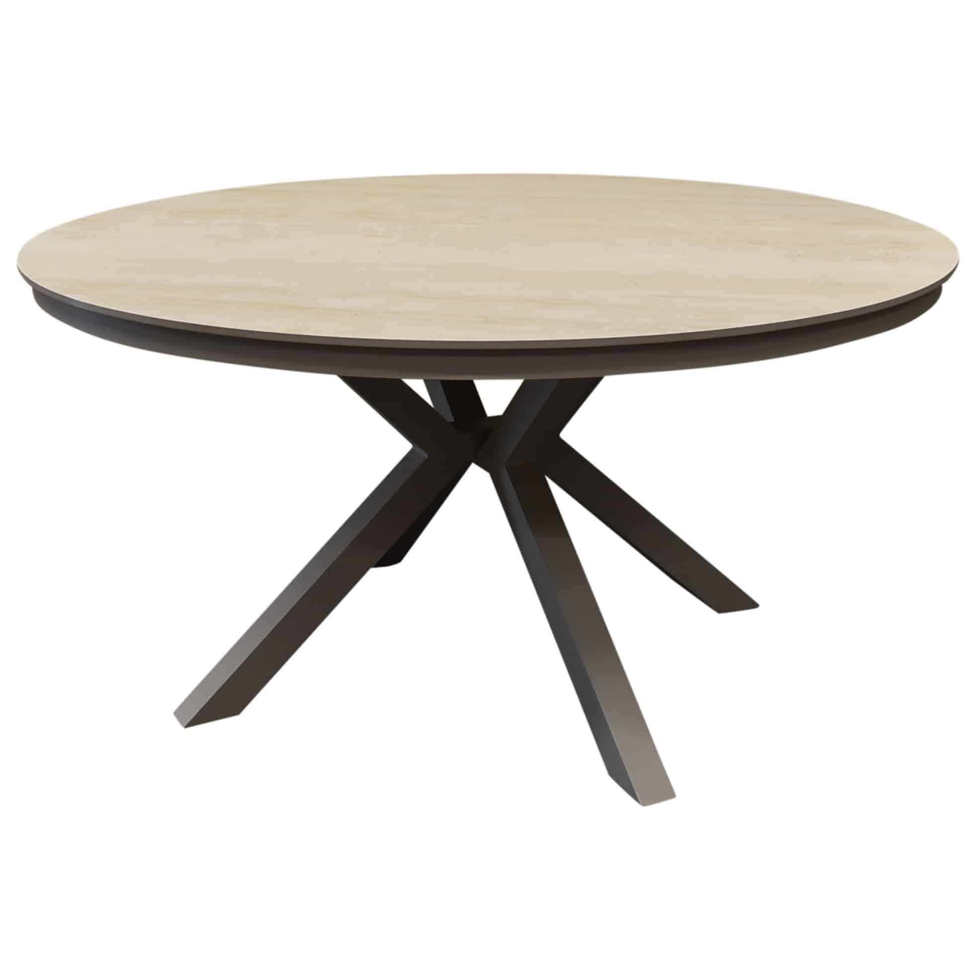 samantha dining tuintafel 144xh75 cm rond latte keramisch blad