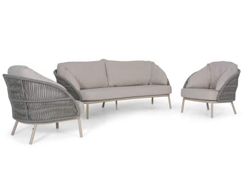 Santika Pebble stoel-bank loungeset 3 delig