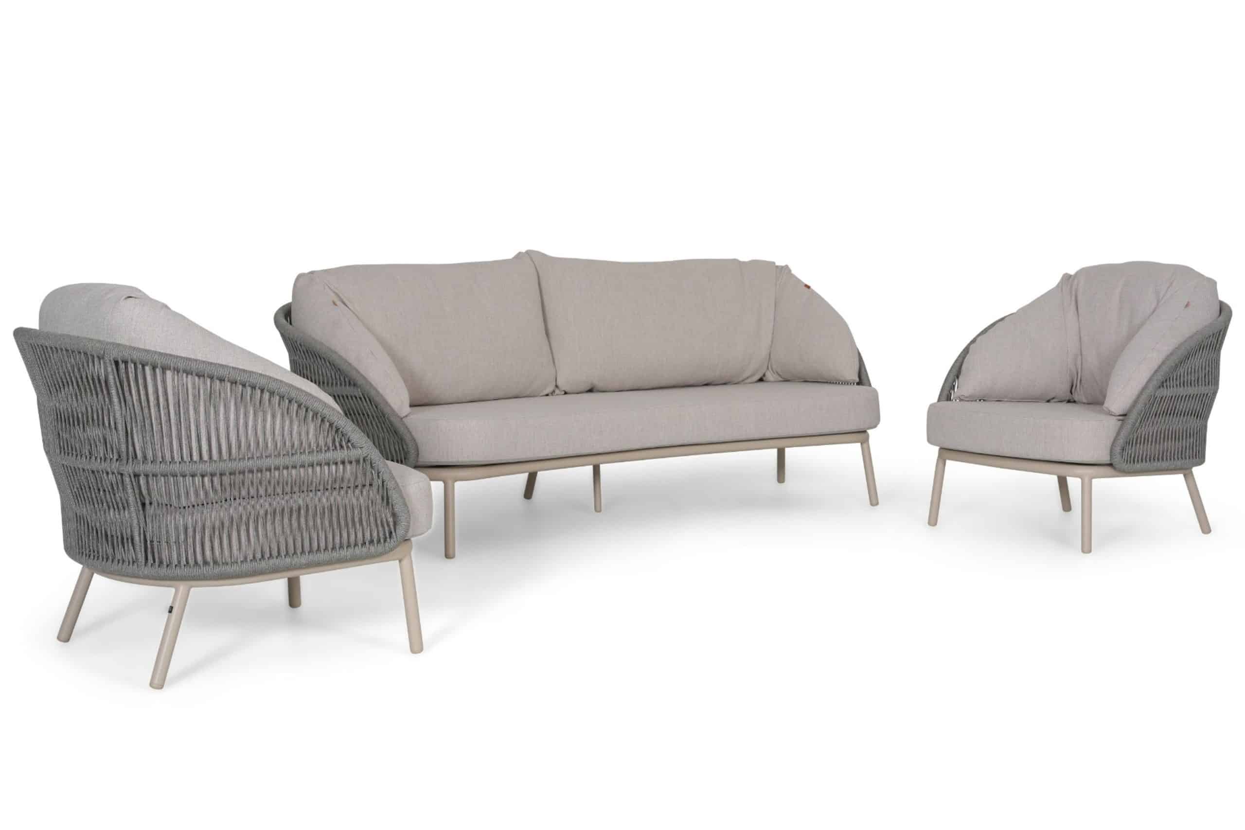 santika pebble stoel bank loungeset 3 delig