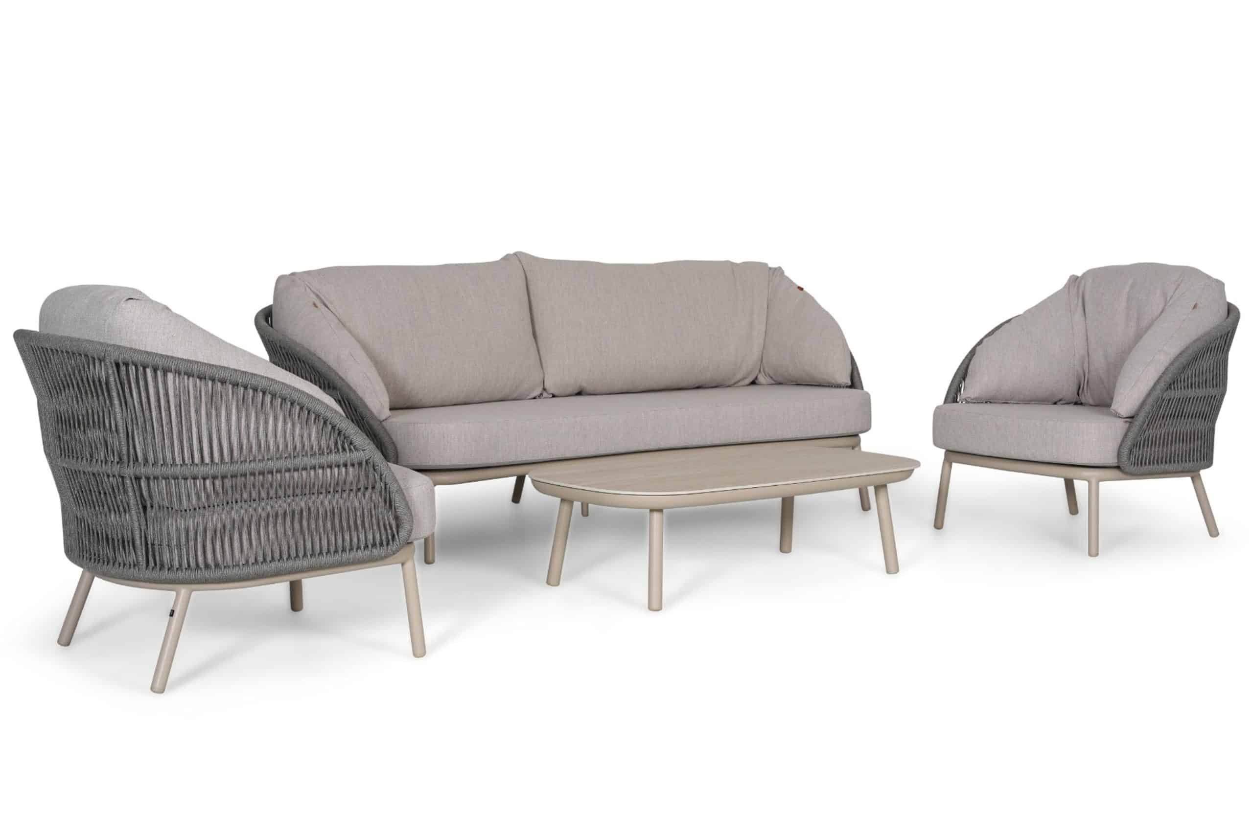 santika pebble stoel bank loungeset 4 delig