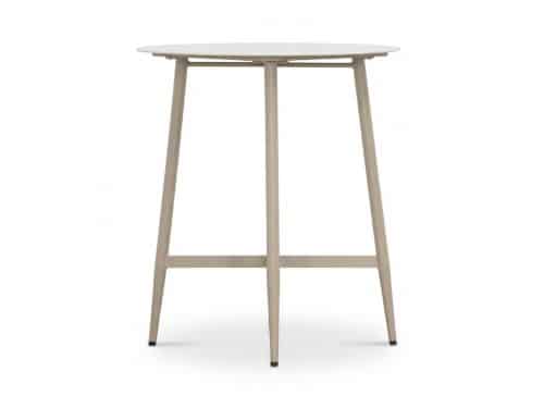 Santos dining bartafel 4 personen | sintered stone + aluminium | Marble Latte | 90cm rond
