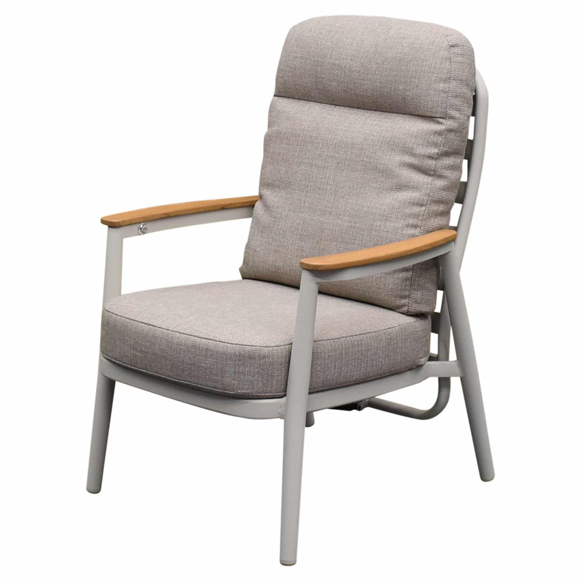 savanna verstelbare dining tuinstoel aluminium latte