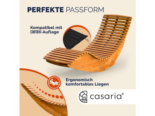 Schommel Ligstoel Tuin 195x60x93 cm - Ergonomische FSC Acaciahouten Relax