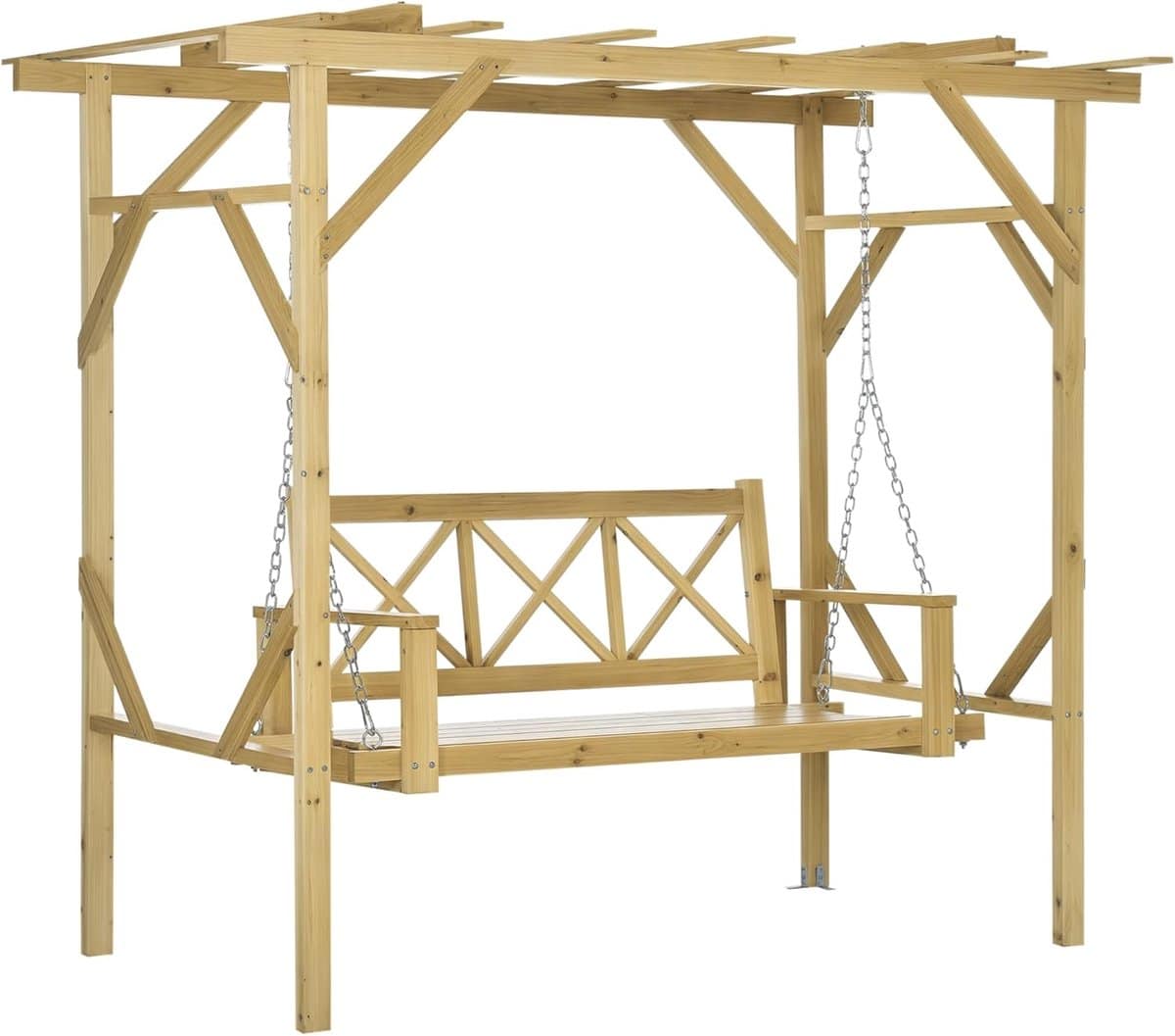 schommelbank met pergola tuinschommelbank buiten ontspannen in de