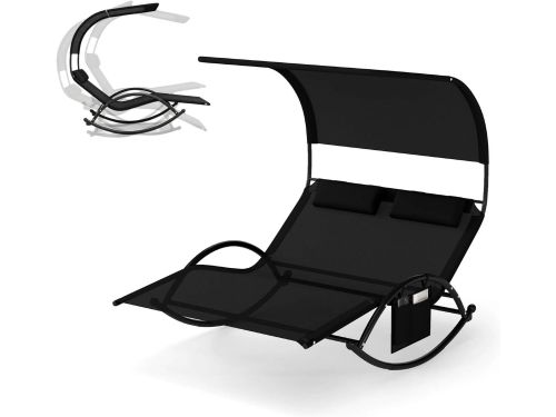 Schommelligstoel voor 2 personen - Dubbel ligbed Relaxstoel - Buiten