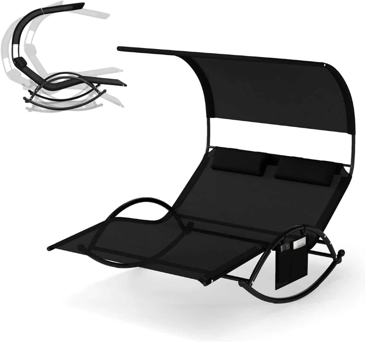 schommelligstoel voor 2 personen dubbel ligbed relaxstoel buiten