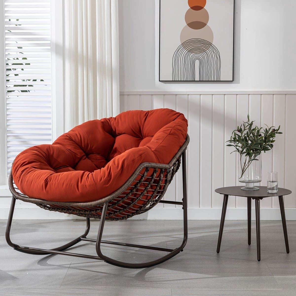 schommelstoel rattan schommelstoel buiten hangstoel buiten relaxstoel
