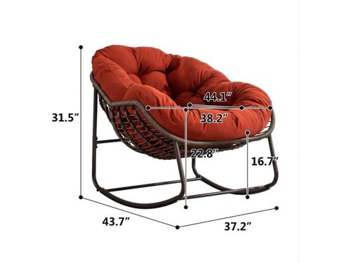 Schommelstoel Rattan - Schommelstoel Buiten - Hangstoel Buiten - Relaxstoel