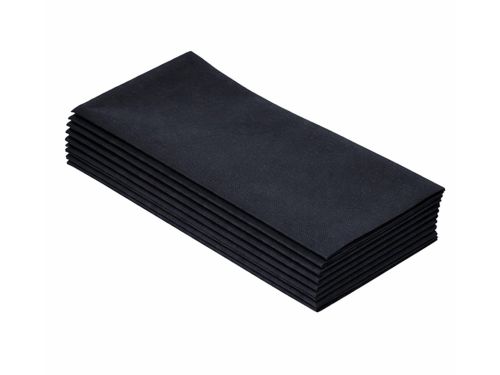 Servet Airlaid Zwart 48x48cm 1/8 vouw - 1.000 st/ds.