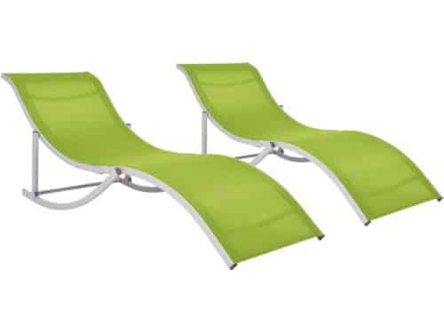 Set Ligbedden - Tuinbedden Zonnebedden - Ontspannen Buiten - Inklapbaar