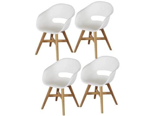 set van 4 Karlstad dining kuipstoel kunststof wit