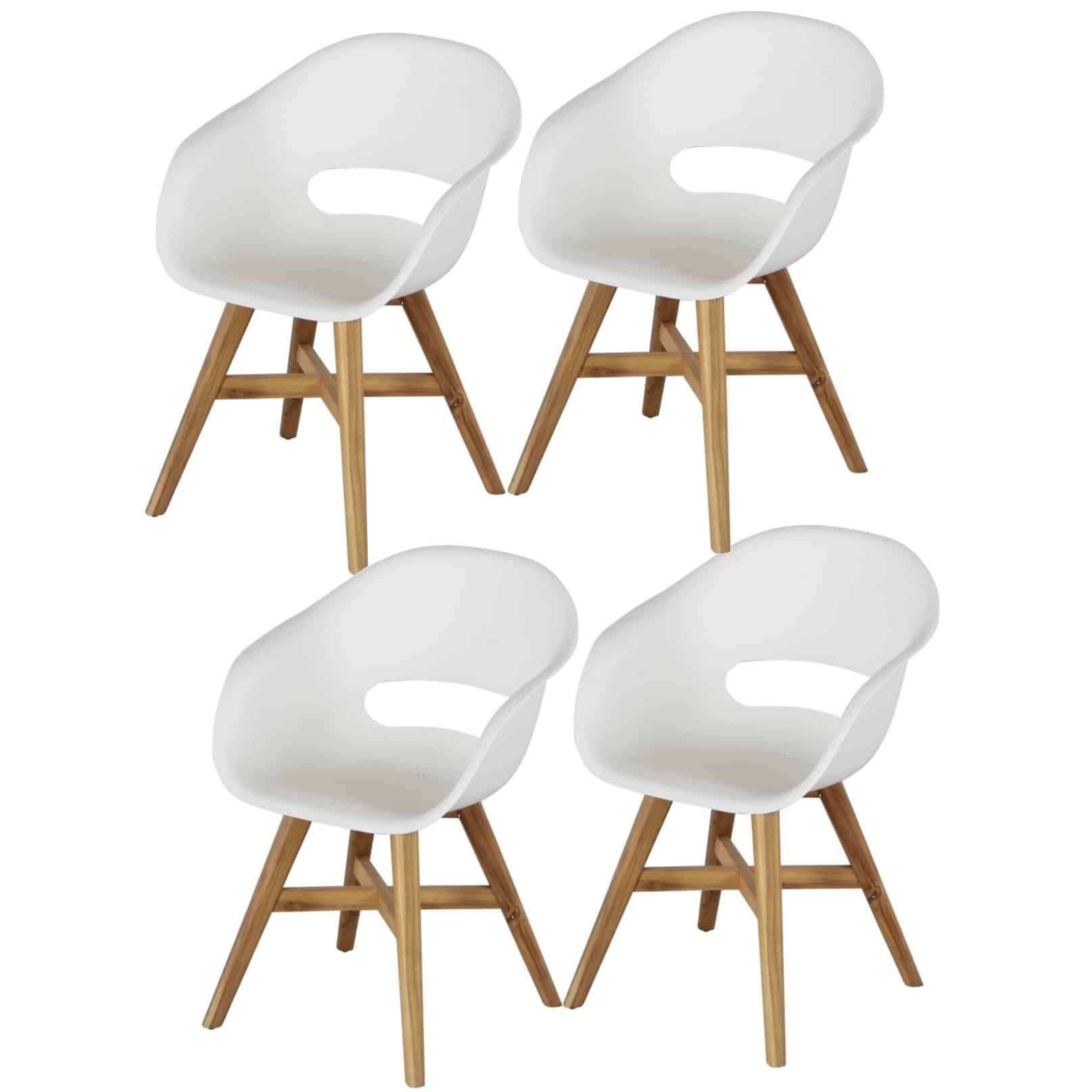 set van 4 karlstad dining kuipstoel kunststof wit