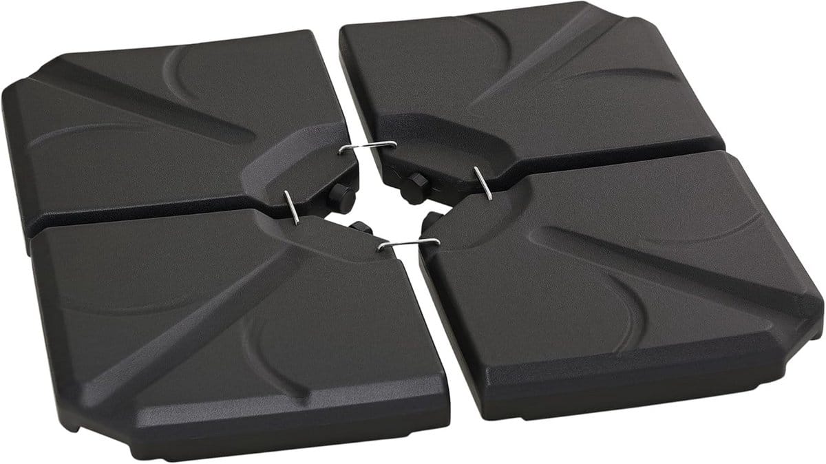 set van 4 vulbare parasolvoeten voor balkonzonneschermen en standaard parasols