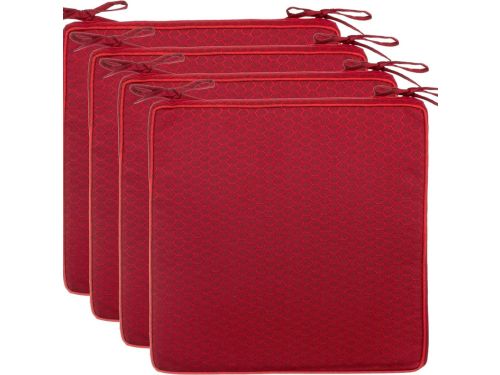 Set Van 4 Zitkussens 40x40x4 Cm - Water- En Vuilafstotend