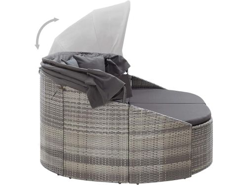 Solar Island Luxe 2-persoons Ligbed met Zonnescherm en Kussens 60