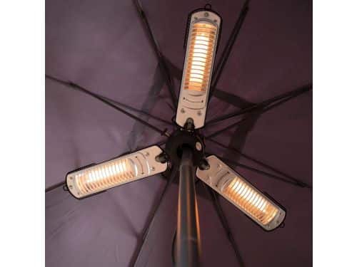 SolarHeat Pro 2000W Parasol Heater met 3 Warmtestanden (650/1300/2000W)