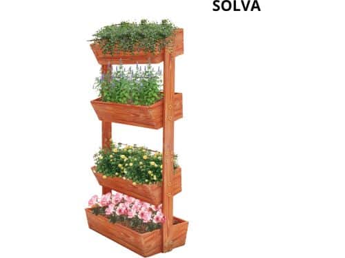 SOLVA Plantenbak - Plantenbakken Voor Buiten - Plantenstandaard - Plantenrek