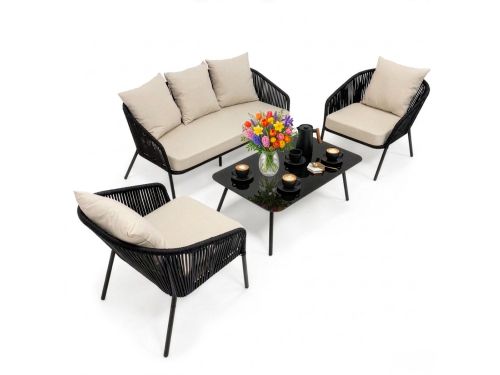 Springos Tuinmeubelset - Loungeset - Tuinmeubilair - Bank - Stoelen