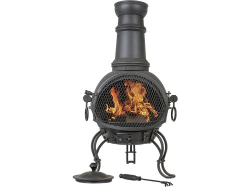 Stalen Buitenhaard met Barbecuefunctie voor Terras