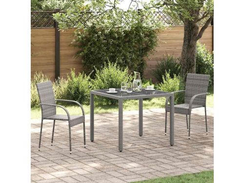 Stapelbare Tuinstoelen - Loungestoelen Polyrotan - Buiten Zitten - Ruimtebesparend