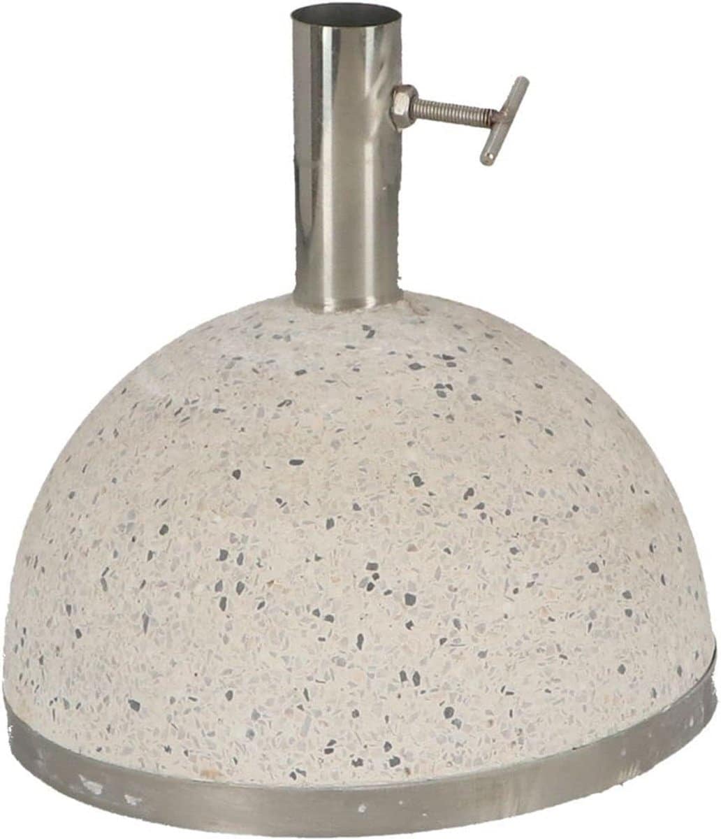 stevige parasolvoet graniet 11.5 kg wit verstelbare mastklem 19