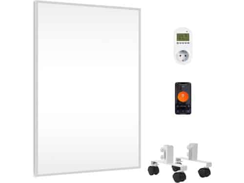 Stille Infrarood Verwarming 600W, Staand & Wandmodel, Slimme Thermostaat, Energiebesparend