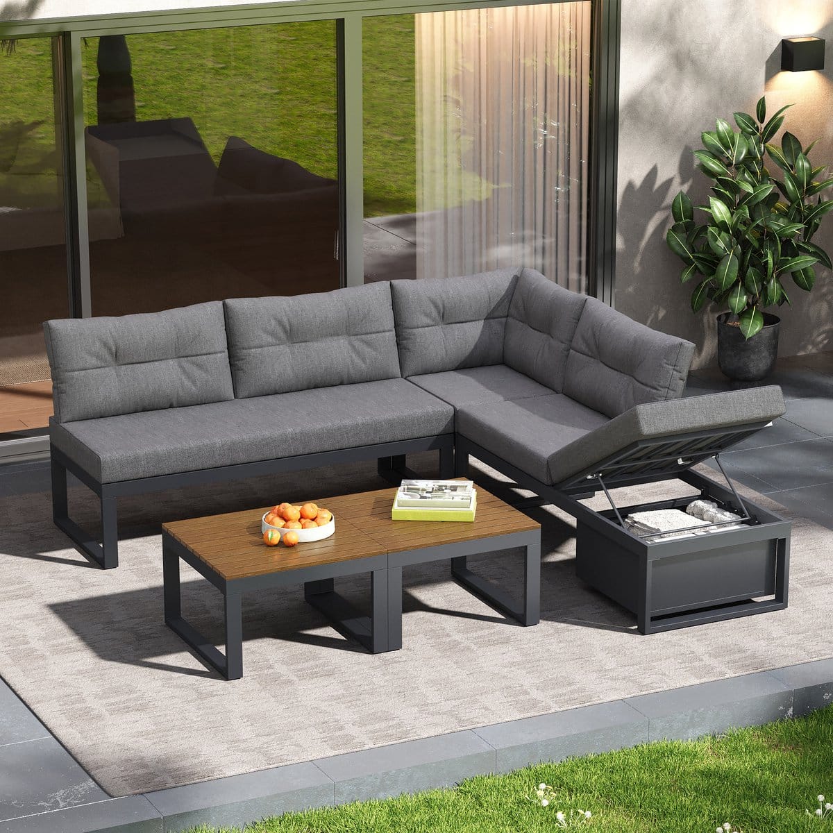 stilvora tuinlounge set 191,5 x 191,5 x 79 cm