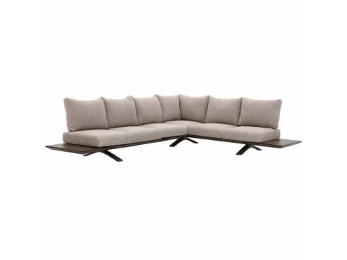 Stockholm hoek loungeset 2 delig Bronze | Pebble desert bouclé SUNS
