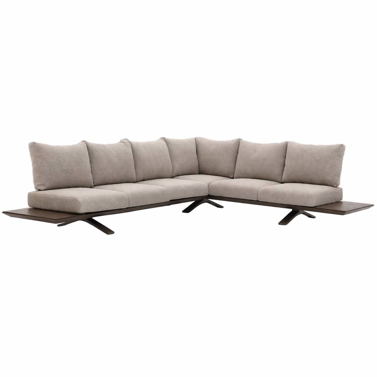 stockholm hoek loungeset 2 delig bronze | pebble desert bouclé suns