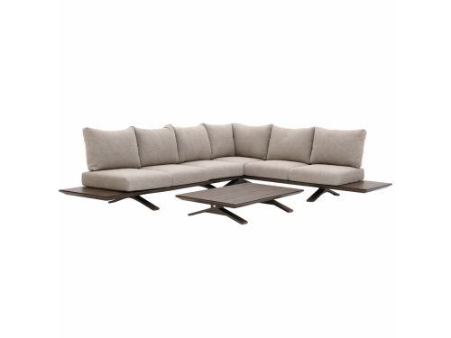 Stockholm hoek loungeset 3 delig Bronze | Pebble desert bouclé SUNS