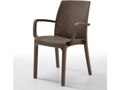 Stoel met armleuningen - Tuinstoel Rotan - Buiten Zitten